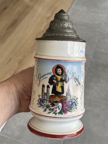Chope bière porcelaine - chope,