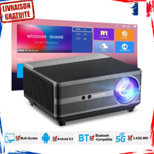 Vidéoprojecteur Full HD 4K 21000 Lumens Fonction 3D WiFi 5G BT Projection XXL 7m
