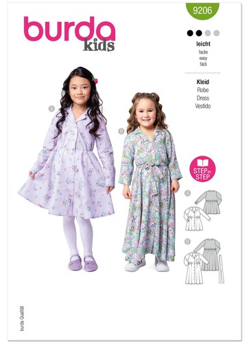 Burda 9206 enfant robes - burda,