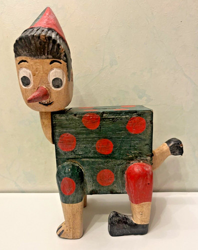 Figurine wooden bank vintage - wooden,