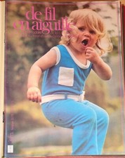 Classeur 15 revues de fil en aiguille 46 à 60 1972 couture coupe tricot VINTAGE