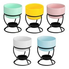 Pot à Fondue Au Chocolat En Porcelaine avec Bougie Chauffe-plat, Appareils de