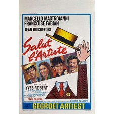 SALUT L'ARTISTE Belgian Movie Poster  - 14x21 in. - 1973 - Yves Robert, Marcello