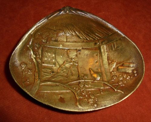 Coquillage bronze doré vide - doré,
