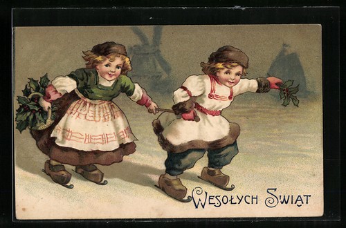 Couple enfants hollandais - d'enfants,