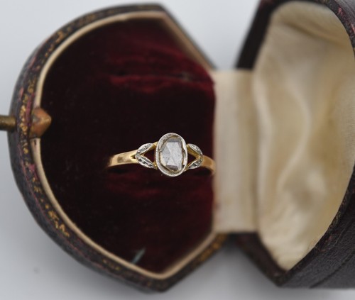 Ancienne bague solitaire et - bague,