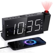Projection Alarm Clock with FM