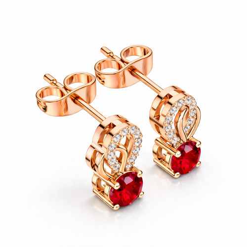 Clous halo diamant pierre