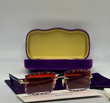 Gucci Custom Diamond Cut GG122O SunGlasses Red Gradient