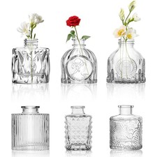Lot de 6 petits vases en verre