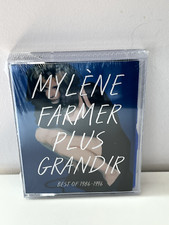Mylene Farmer Double K7 Cassette Audio Couleur Bleue Best Of Plus Grandir Neuf
