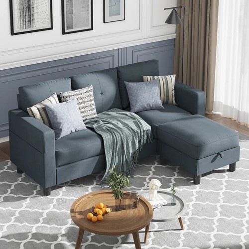 Upholstered sofa chaise - 76.4'',