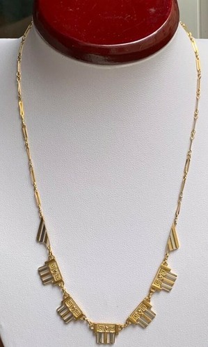 Collier draperie jaune - collier,