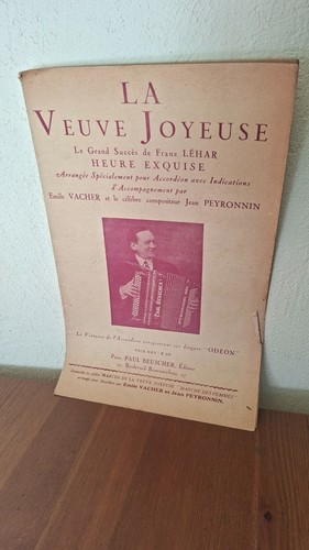 Partition accordéon veuve - accordéon, la