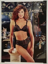 Antinéa Paris Circa 1980 Affiche Originale Lingerie Mode