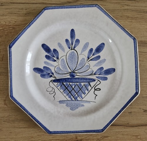 Assiette octogonale faience - octogonale,