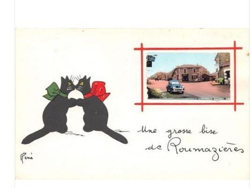 Cpa une grosse bise - une,