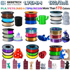 GEEETECH Multicolore PLA/ABS+/PETG/TPU/Résine Impression 3D Filament 1KG 1.75MM