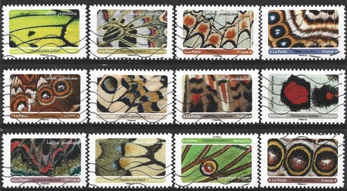 France série 12 timbres - série, de