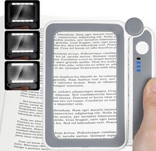 VICLOON - LOUPE DE LECTURE AVEC 10 LED LUMIERES - GROSSISSANTE - ECLAIRANTE