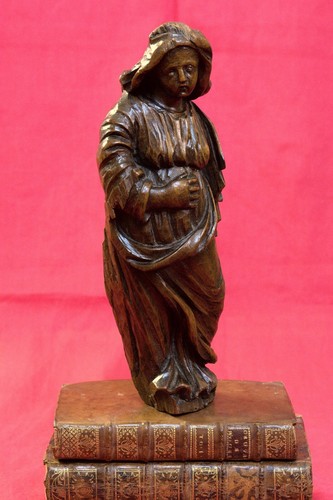 Statuette bois vierge ou - bois,