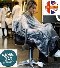Jetable Transparent Barbier Blouse Coiffure Cape Salon Plastique Apron120x140cm