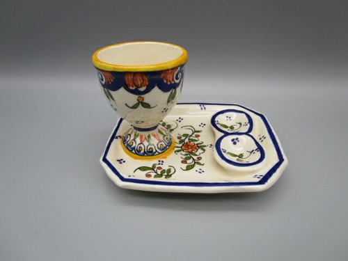 Coquetier ancien faïence - coquetier,