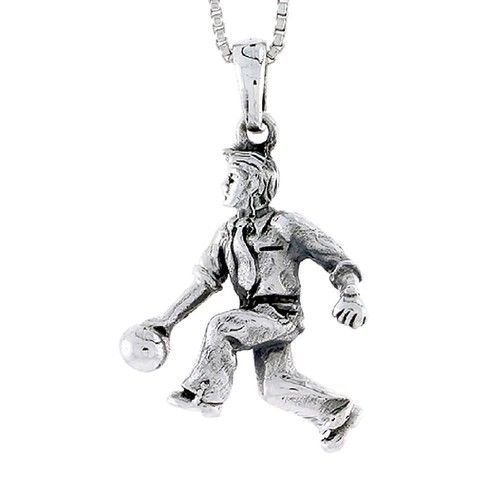 Pendentif joueur bowling en - bowling,