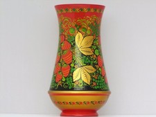 Vase en bois peint à la main