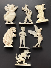 66 - LOT 7 FIGURINES PLATES FIGURINES PUBLICITAIRES 1950 CAFE DONALD / DISNEY