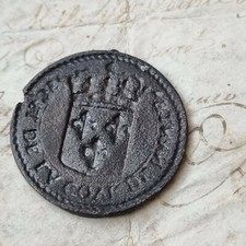 Matrice Sceau Ancien Cachet A Déterminer Couronne Fleurs de Lys Sigillographie 