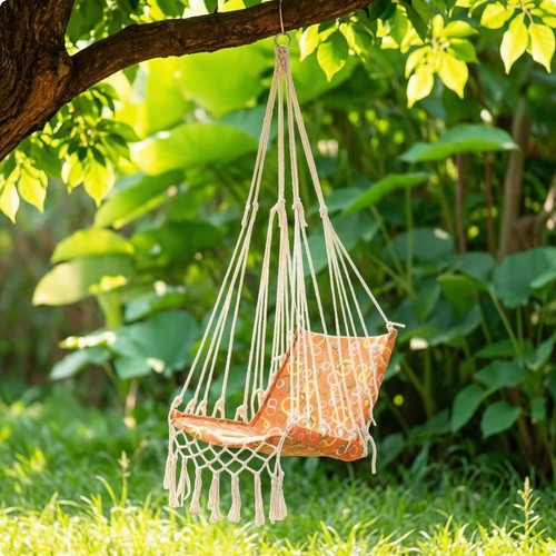 Fauteuil suspendu pompons - suspendu, à