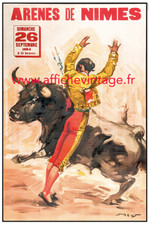 affiche poster  corrida nimes