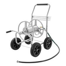 VEVOR Chariot enrouleur de tuyau 76 m arrosage plantes pour jardin avec panier