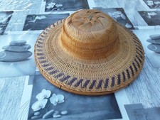 Ancien Chapeau ,empire Colonial ou autre  Tresse art deco vintage 2 couleurs