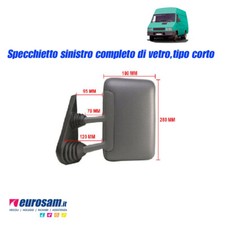 Miroir Rétroviseur Gauche Pour Iveco DAILY 89-99 Court Gris