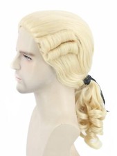 Perruque Baroque Perruque Blanche/Blonde pour Homme Femme Perruque Marquis av...