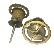 Paire de barillets tambour bois pour comtoise ou parquet