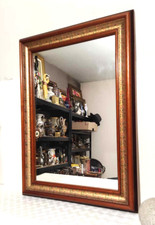 miroir ancien en bois 55x40