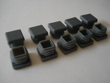 Lot de 100 embouts bouchons Gris PVC pour tube 20x20 mm carre ailette