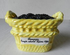 PANIER de VENDANGE ANCIEN *  PUB 1950 CHAMPAGNE CONGRÈS NATIONAL REIMS CÉRAMIQUE