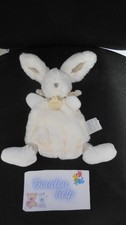 DOUDOU ET COMPAGNIE plat lapin bonbon blanc taupe - Nouveau Modèle -
