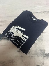 Sweat-shirt Lacoste Taille M Bleu Marine Imprimé Blanc Crocodile 