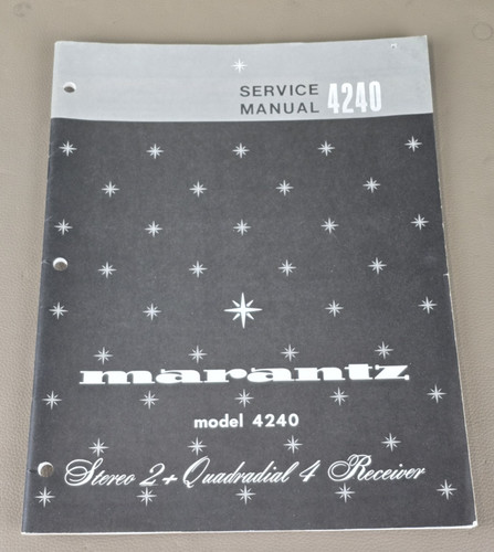 Marantz model 4240 service - model,