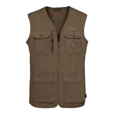 GILET BIVOUAC MULTI-POCHES IDAHO CHASSE OUTDOOR  CAMOUFLAGE TRAQUE FLUO PECHE