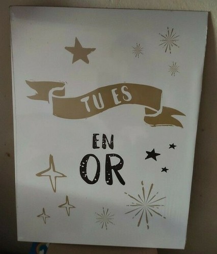 Cadre bois en - "tu, or"