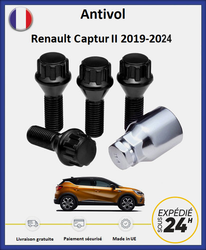 Ecrous antivol roues noir - ecrous,