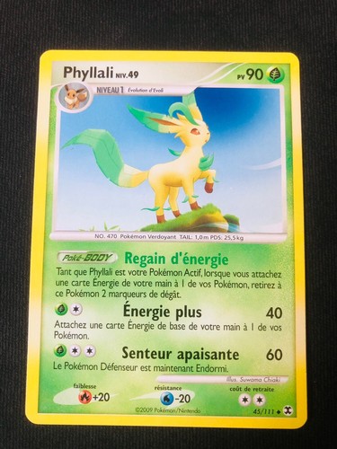 Carte pokémon phyllali - carte, 45/111
