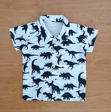 Chemise blanche a dinosaures