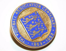 vintage INSIGNE BADGE football association centenary 1863-1963 England UK club
